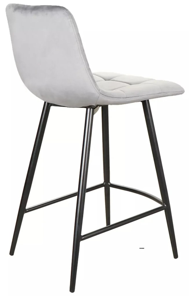 Čalouněná barová židle Mila H-2 Velvet šedá