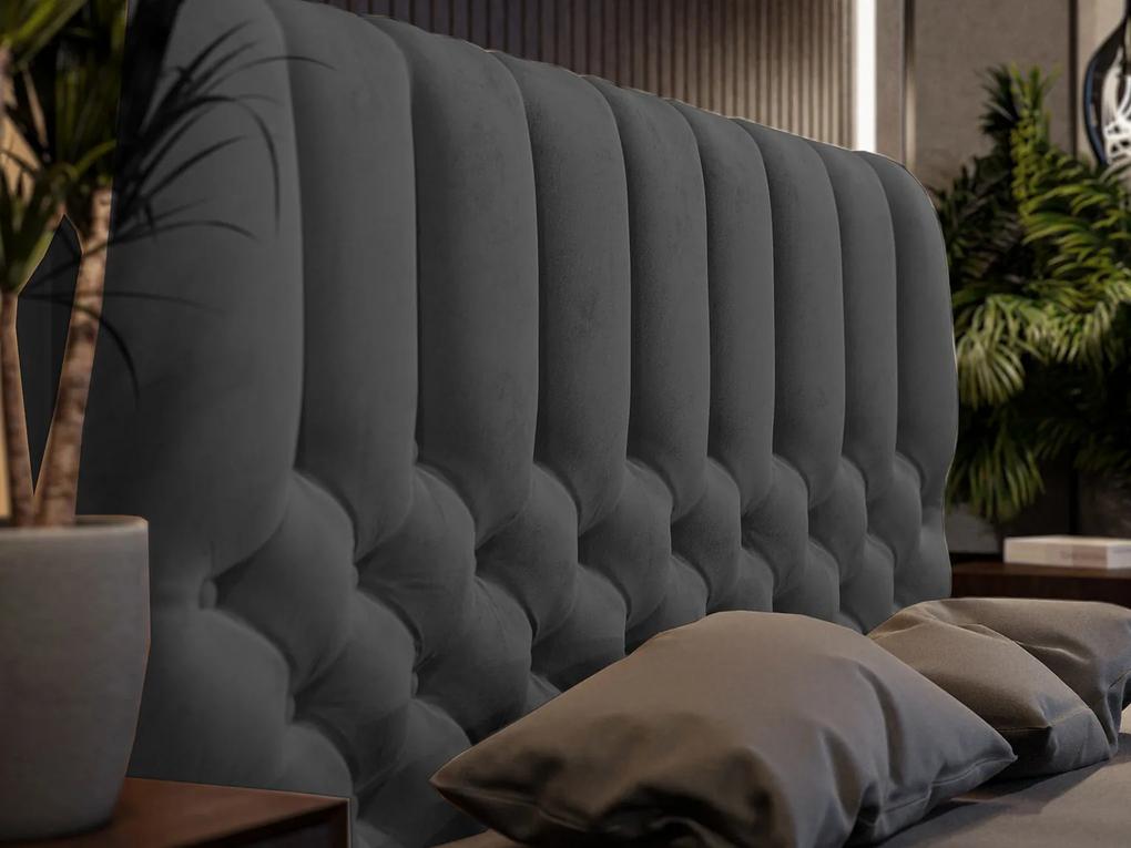 PROXIMA.store - Luxusná čalúnená posteľ PERLA ROZMER: 140 x 200 cm, TYP ROŠTU: DREVENÝ ROŠT