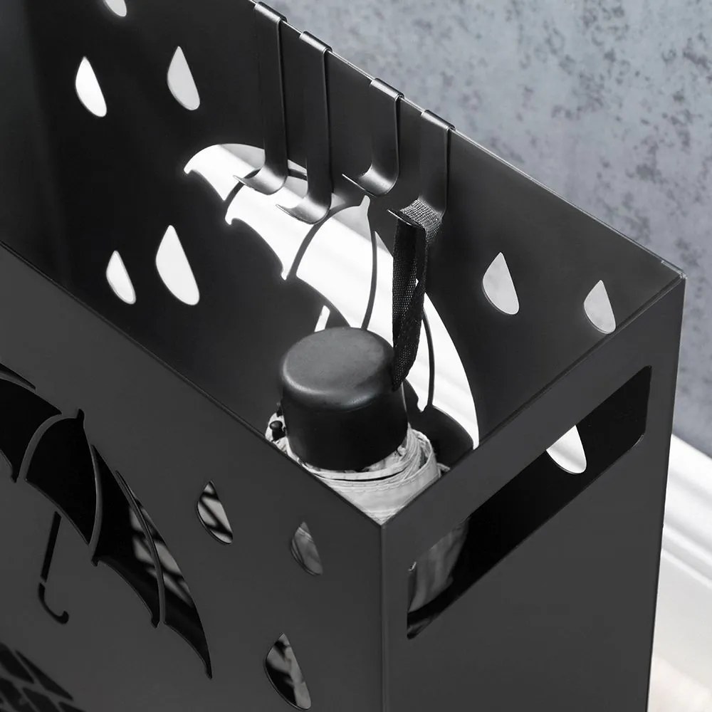 Kovový stojan na dáždniky Rainy, 41x28x12 cm