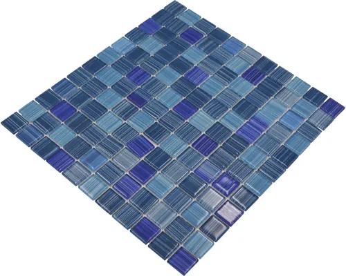 Sklenená mozaika CM 4285 modrá 30,5x32,5 cm