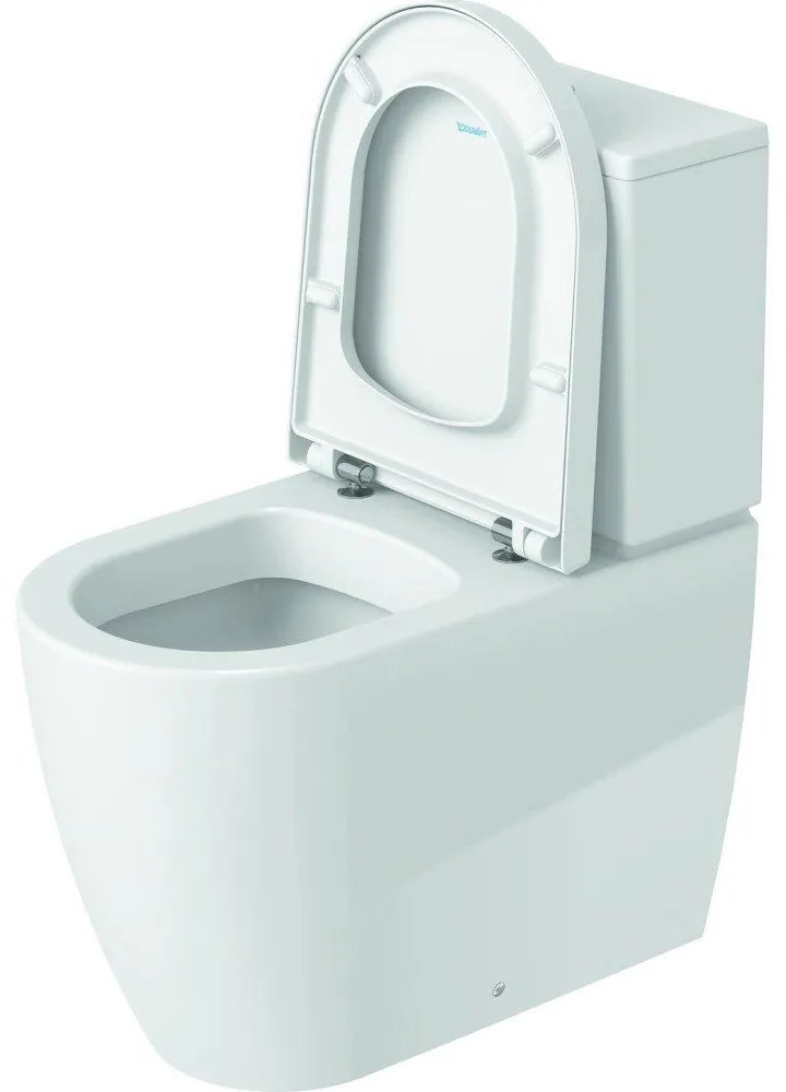 DURAVIT ME by Starck WC misa kombi s hlbokým splachovaním, Vario odpad, 370 x 650 mm, biela, s povrchom WonderGliss, 21700900001