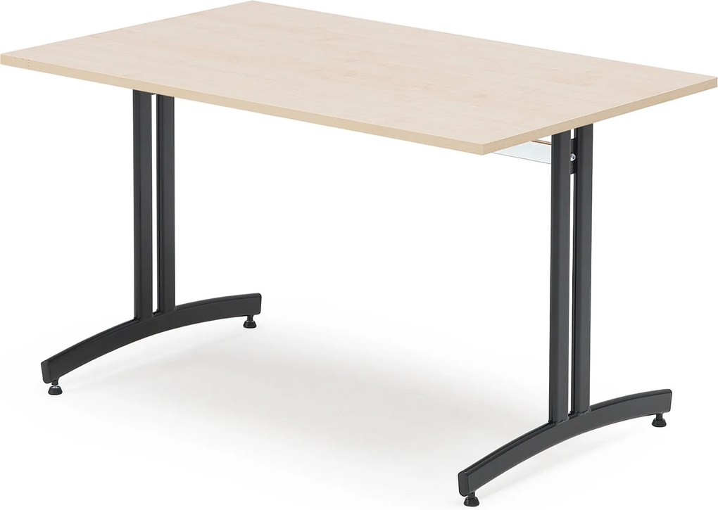 Jedálenský stôl Sanna, 1200x800 mm, breza / čierna