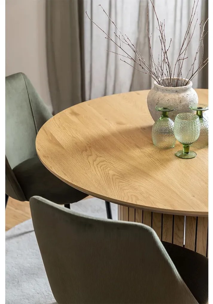 Kulatý jídelní stůl Yale 120 cm dub divoký