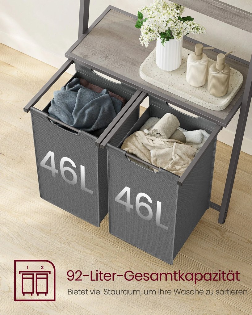 VASAGLE Kôš na bielizeň 92 l SONGMICS BLH221 Farba: sivá