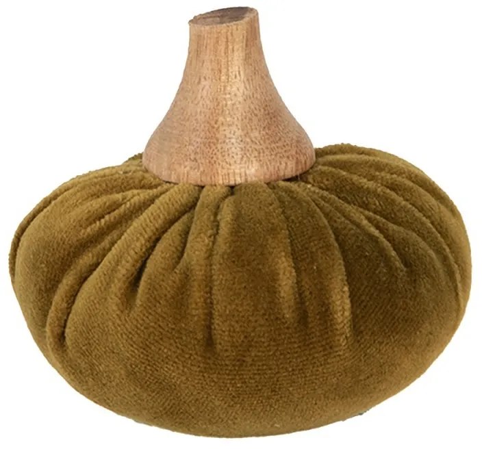 Zelená textilná dekorácia tekvice Pumpkin S - Ø 9*8 cm