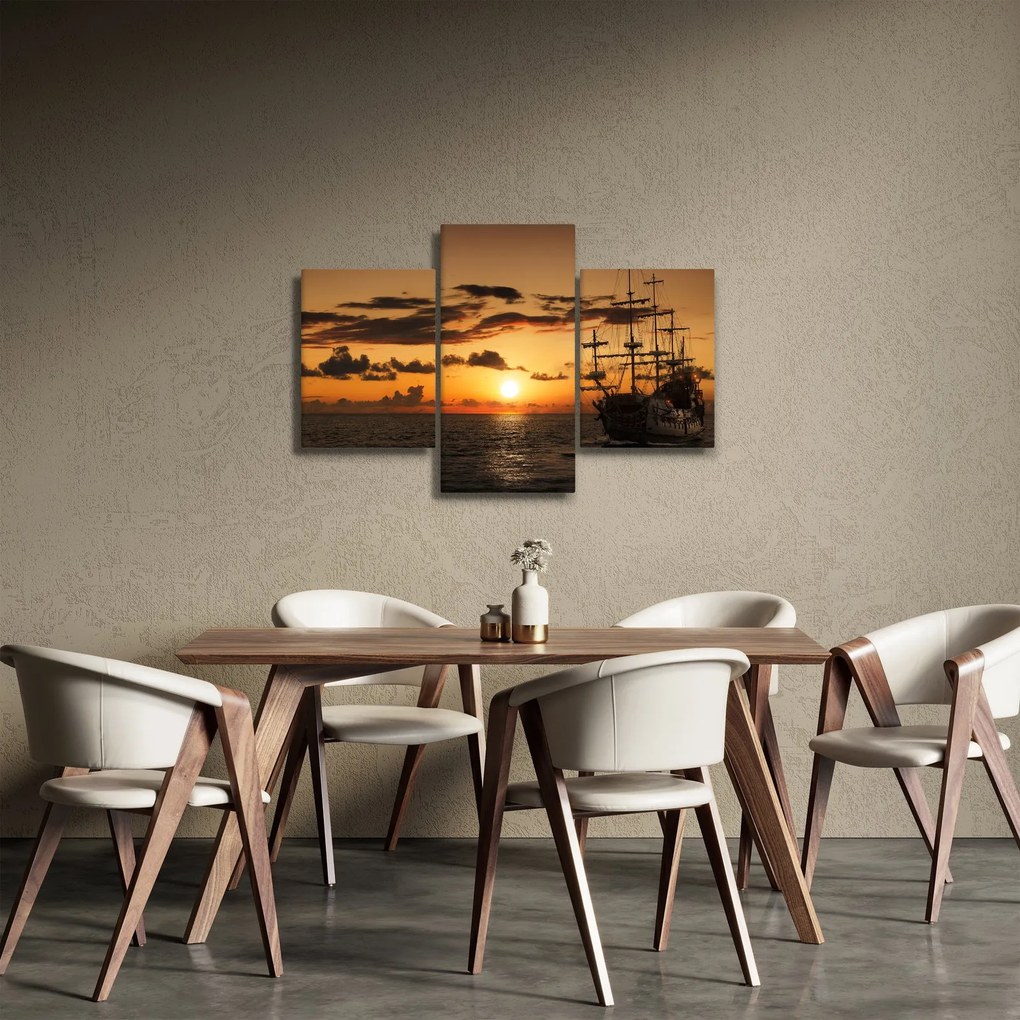 Obraz - Pirátska loď (90x60 cm)