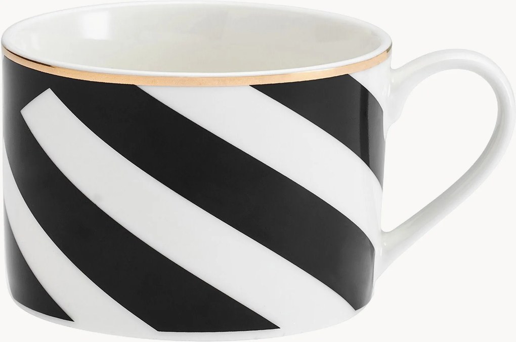 Šálky na čaj's podšálkami Luxe Deco, 4 ks