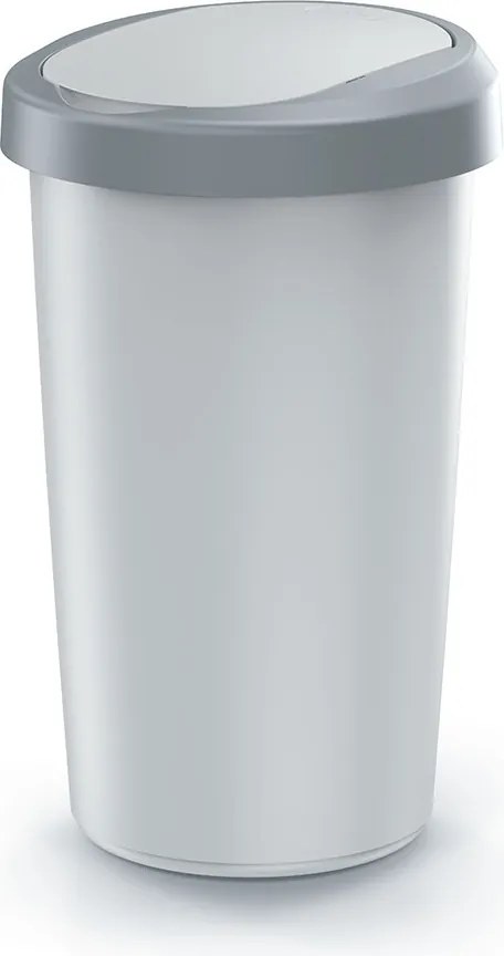 Odpadkový kôš COMPACTO FLAS 50 L popolavo sivý/svetlosivý