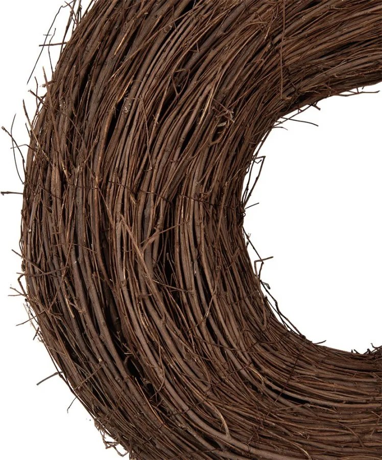 Prírodný hnedý prútený brestový veniec Elm L - Ø 50*14 cm