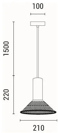 Luster na lanku 1xE27/40W/230V čierna