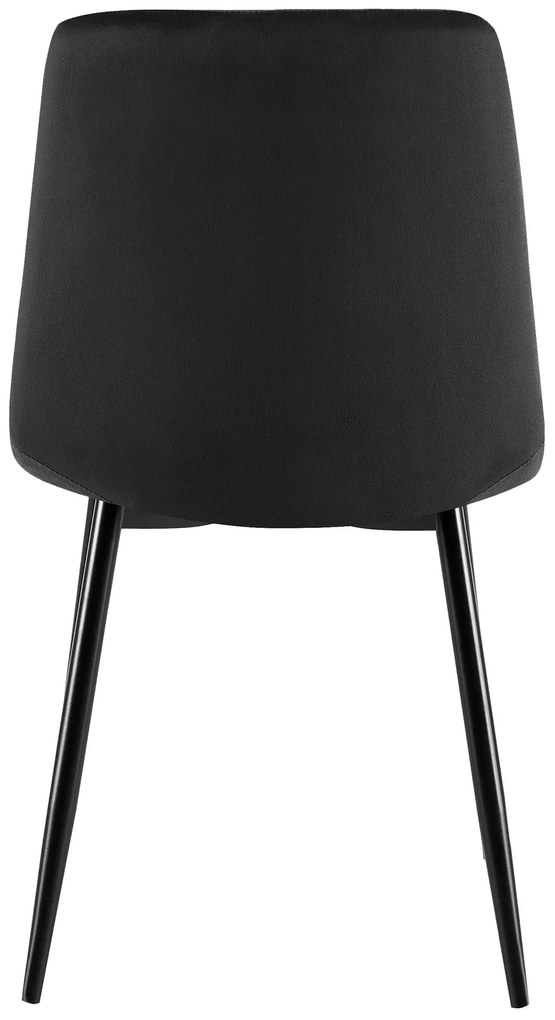 Jedálenská stolička Clairton zamat - čierna