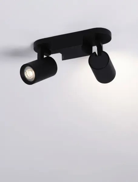 Minimalistické bodové svietidlo Esto 2 Čierna