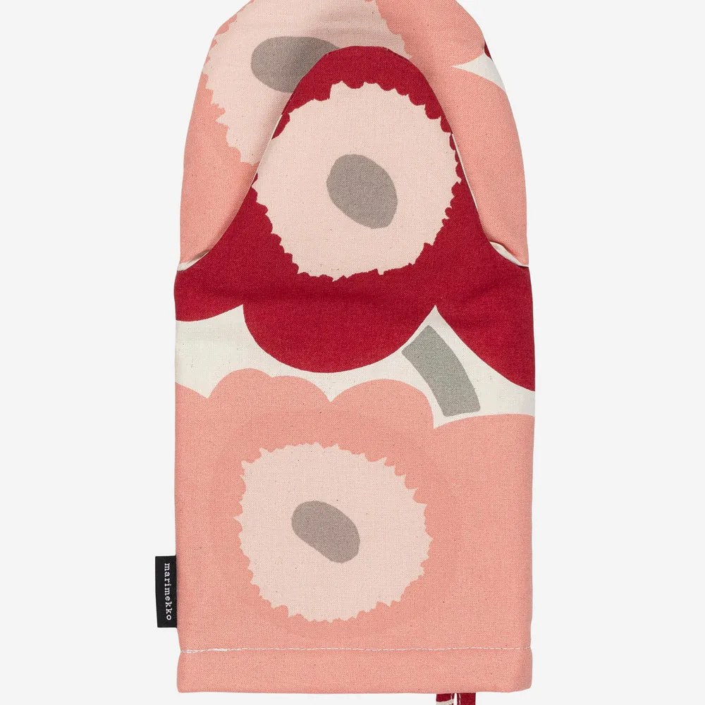 Marimekko Kuchynská rukavice Pieni Unikko vínová koralová