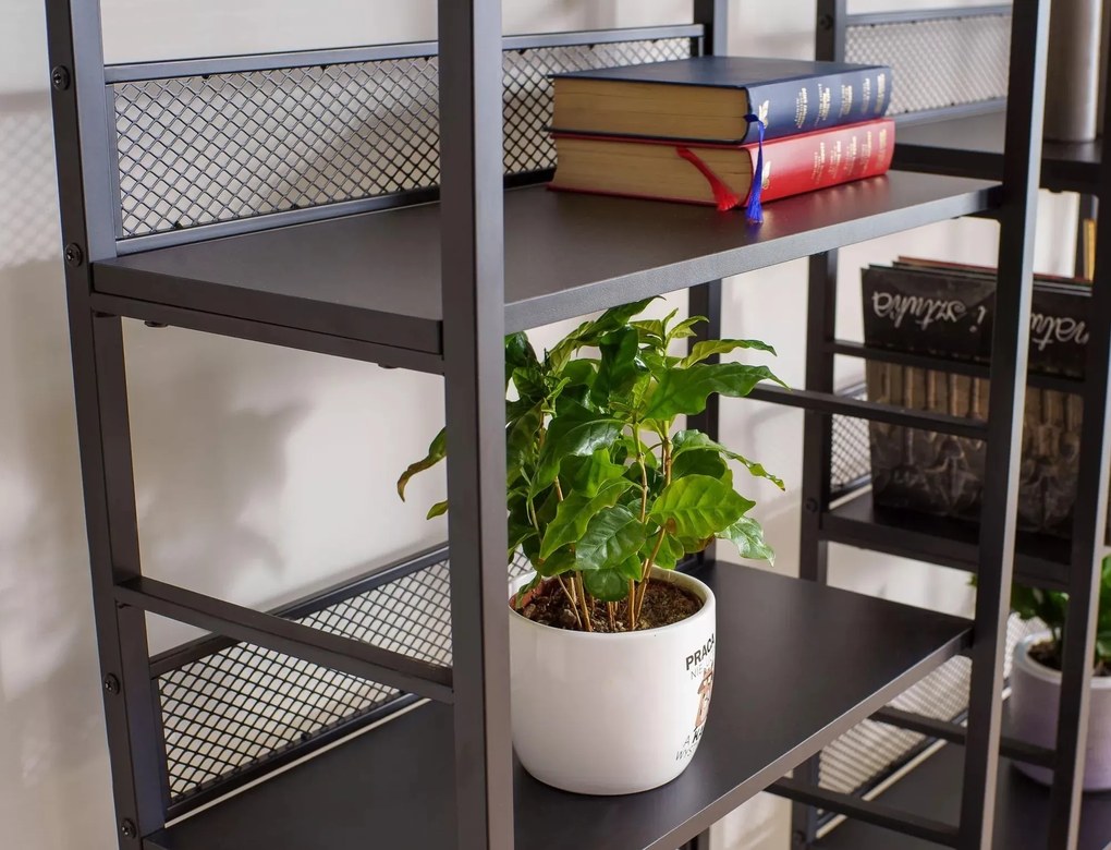 Regál Raw R4 121 cm černý