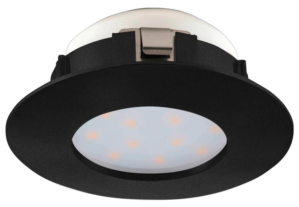 EGLO LED podhľadové svietidlo do kúpeľne PINEDA, 4,9W, teplá biela, 8cm, okrúhle, čierne