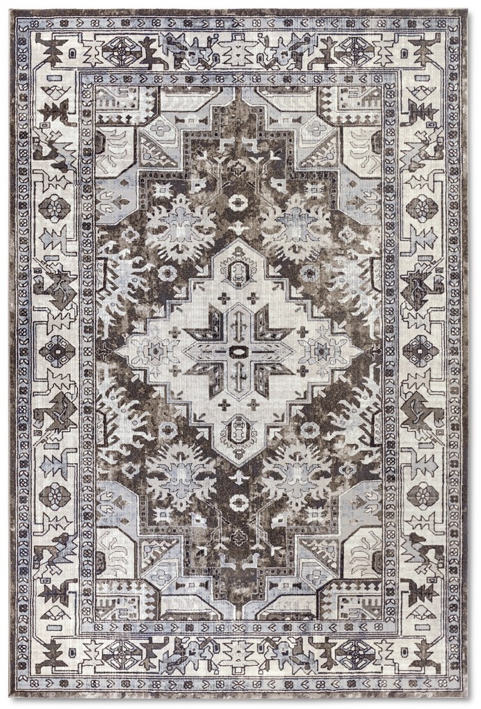 Kusový koberec Villeroy & Boch 106124 Brown, Cream, 120x170, hnedá, obývacia izba, Villeroy & Boch