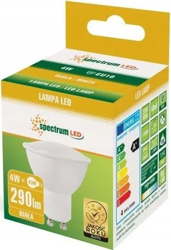 Žiarovka GU10 - LED - 4W - 310lm - 6000K