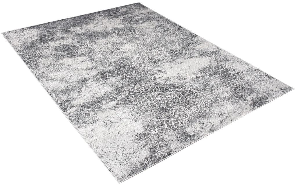 Sivý dizajnový koberec s jemným vzorom