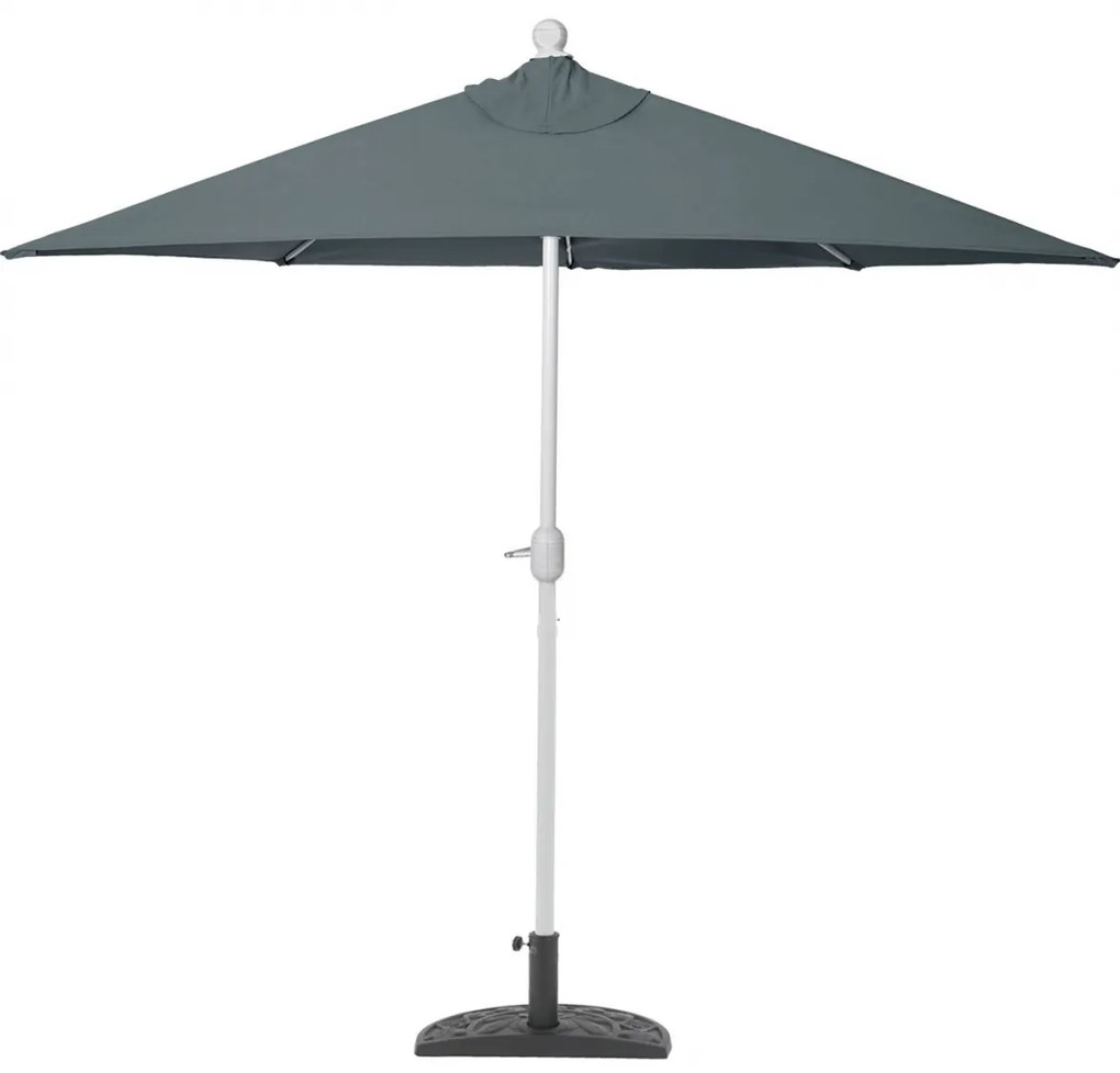 Slnečník polkruh Parla - polyester/hliník - 300cm antracit so stojanom