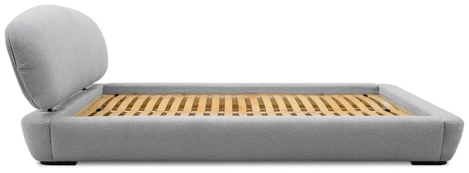 Sivá čalúnená dvojlôžková posteľ s roštom 160x200 cm Odette – Scandic