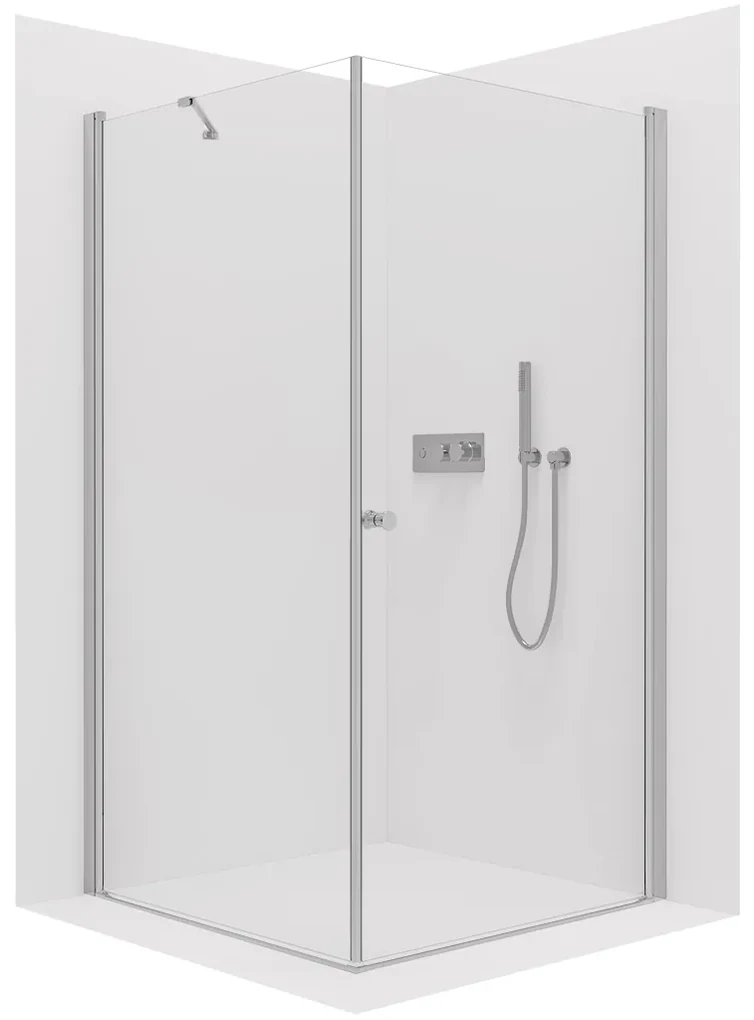 CERANO - Sprchovací kút Antelo L/P - 6 mm - chróm, transparentné sklo - 70x40 cm - krídlový, CER-CER-8050BD115