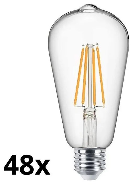 Výrobce po 1 ks SADA 48x LED Žiarovka VINTAGE ST64 E27/7W/230V 2700K P5382