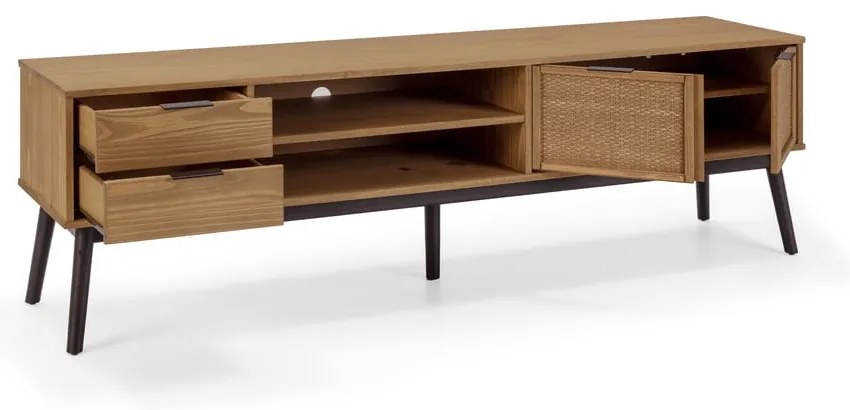 TV stolík z borovicového dreva 180x52 cm Natasha – Marckeric