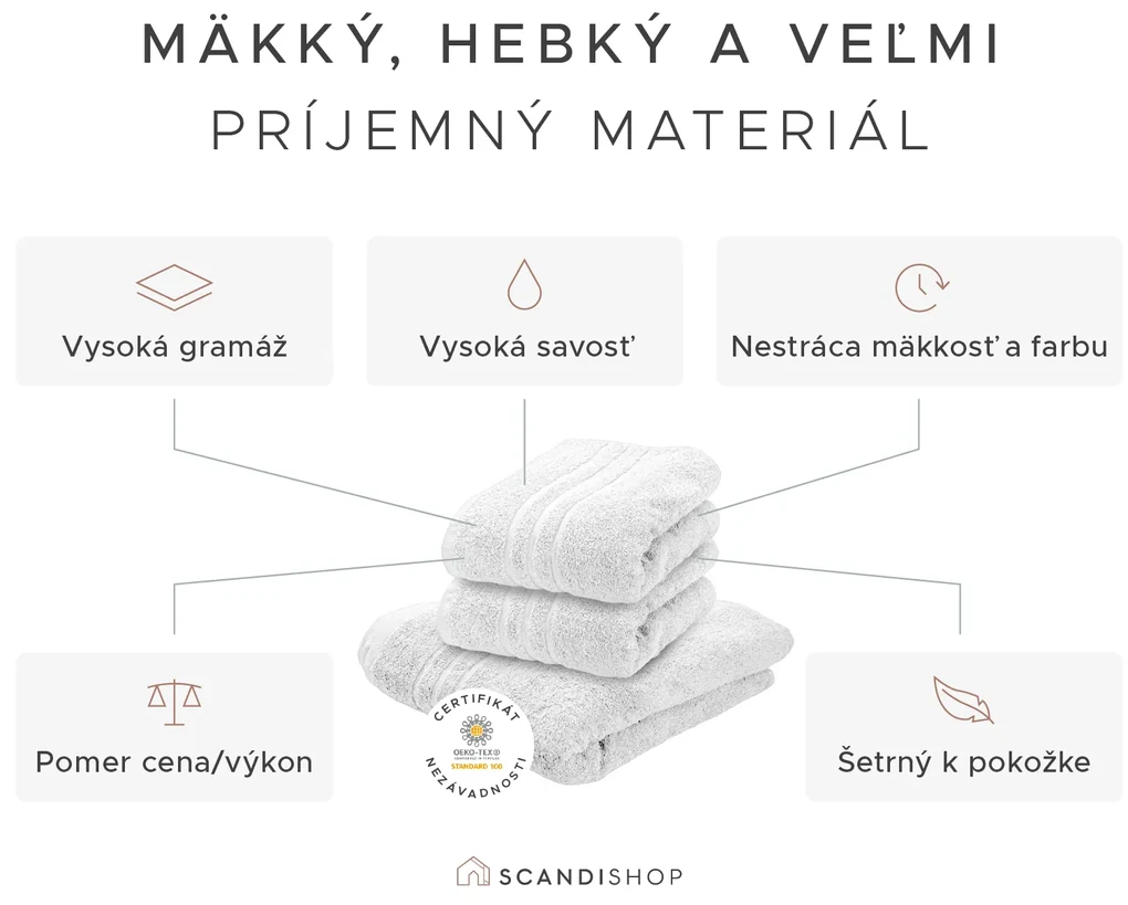 Osuška Comfort Maxi 100x180 cm svetlozelená, 100% bavlna
