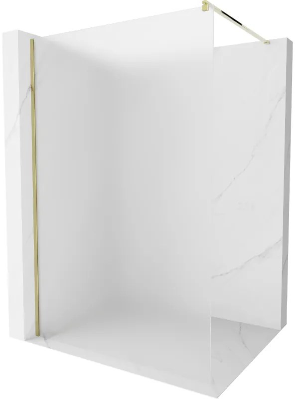 Mexen Kioto sprchová zástena 70x200 cm 8 mm, zlatý profil, sklo efekt námrázy, 800-070-101-50-30