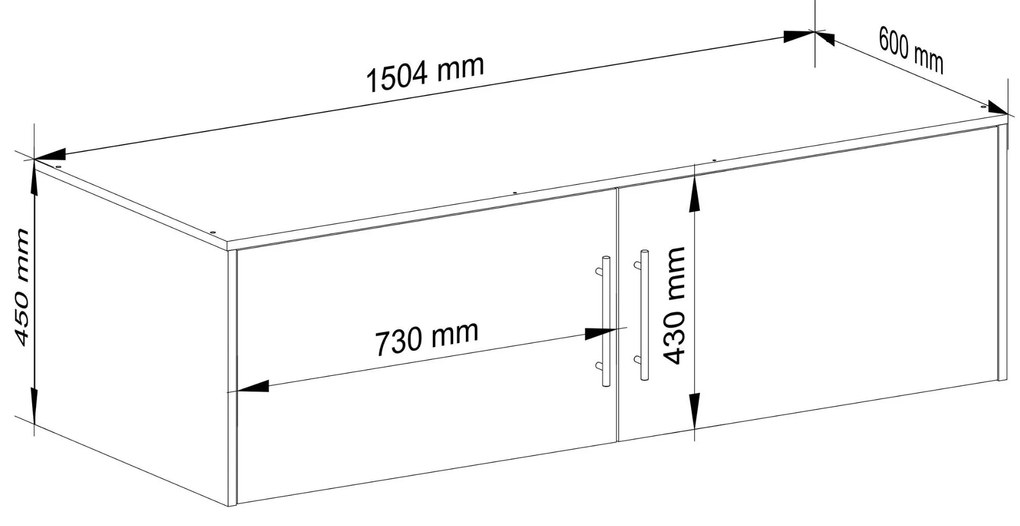 Nadstavba na skriňu Directa (dub sonoma). Akcia -17%. Vlastná spoľahlivá doprava až k Vám domov. 1117434