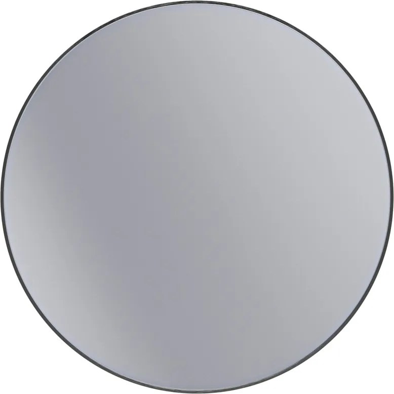 Erga Round, okrúhle zrkadlo 100cm, čierny rám, ERG-V01-ROUND-1010-BK