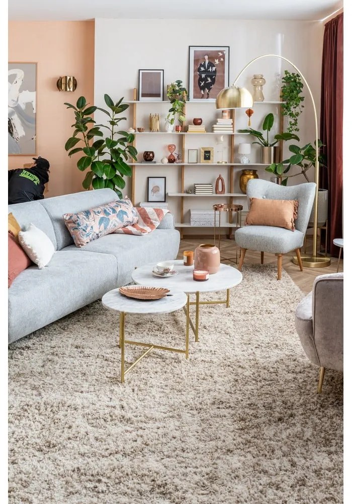 Krémovobiely koberec Think Rugs Vista Cream, 60 x 220 cm