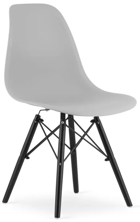 Stolička OSAKA sivá / čierne nohy