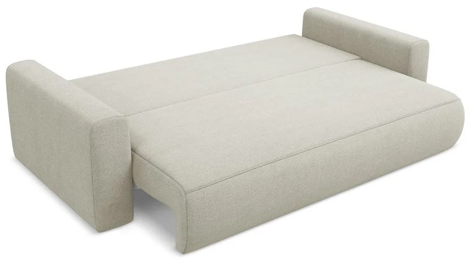 Béžová rozkladacia/s úložným priestorom pohovka 238 cm Kapua – Makamii