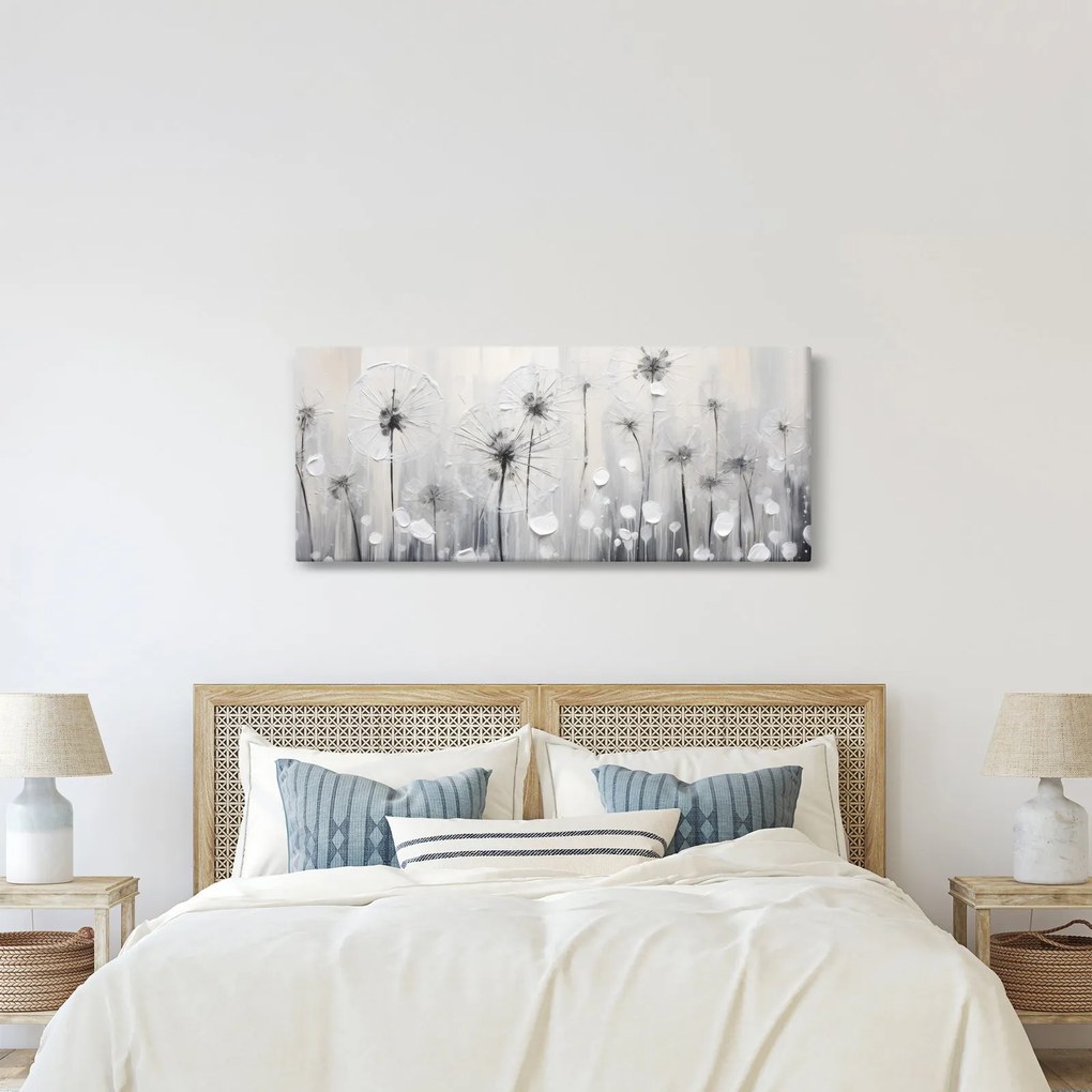 Obraz - Púpavy, maľba (120x50 cm)
