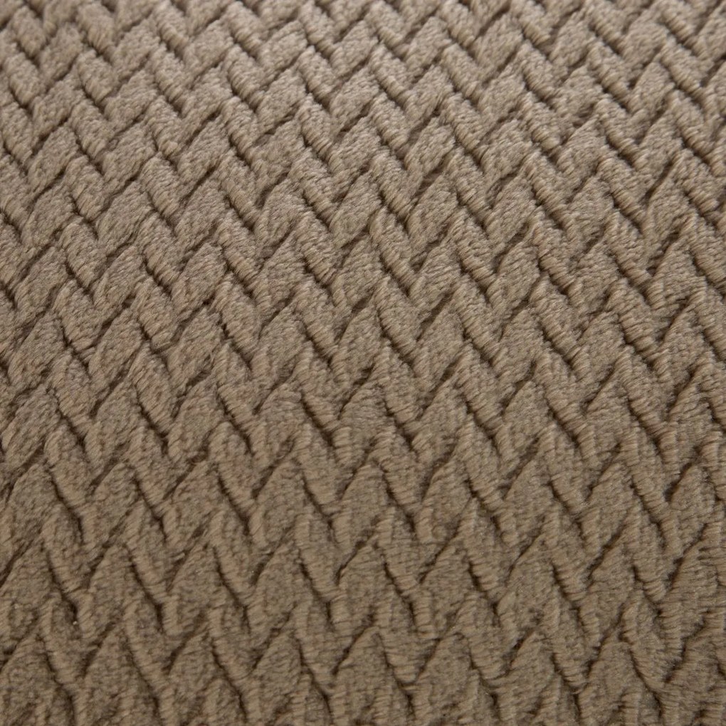 Moderná béžová deka s módnym rybím vzorom