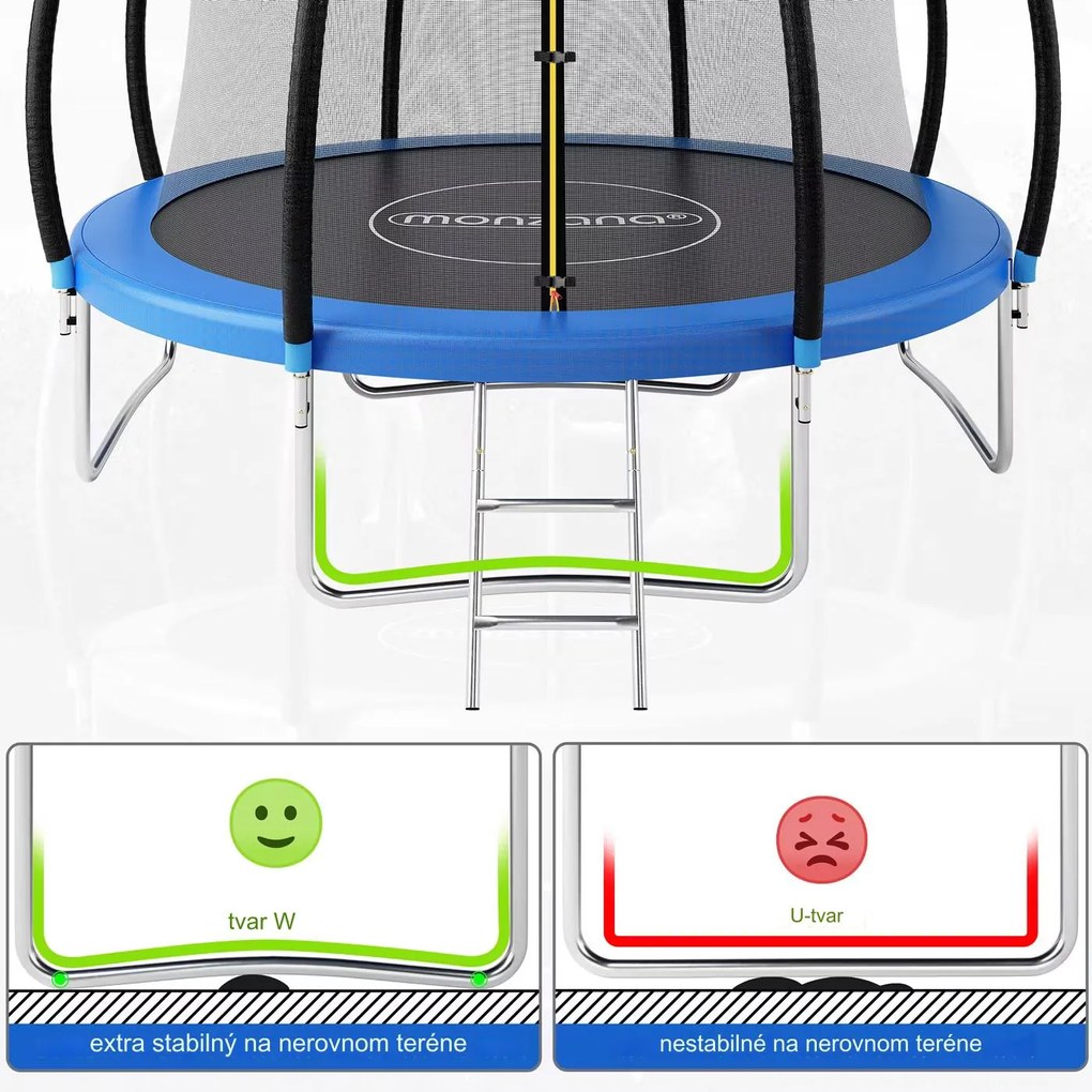 InternetovaZahrada Trampolína Ø305 cm s bezpečnostnou sieťou vo vnútri