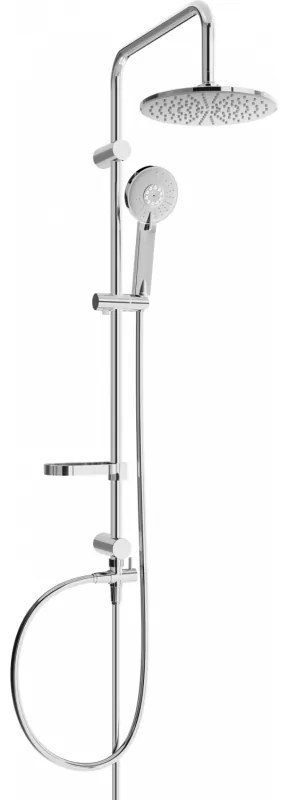 Mexen Carl, sprchová súprava s hornou a ručnou sprchou, chrómová, 78240-00