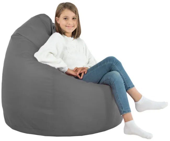 Sedací vak SAKO sivý ekokoža