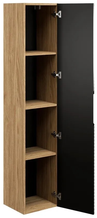 Kúpeľňová zostava Ocean 90 cm s umývadlom a skrinkami čierna/dub olejovaný