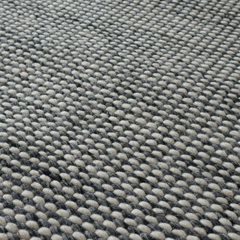 Asra, Kusový ručne tkaný koberec Woolen 2 Grey, 150x240, šedá, obývacia izba