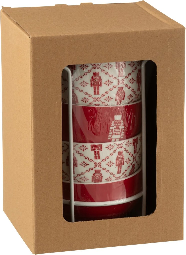 Darčeková sada 4 misiek s kovovým stojanom Nutcrackers – ∅ 11*6 cm / 300 ml