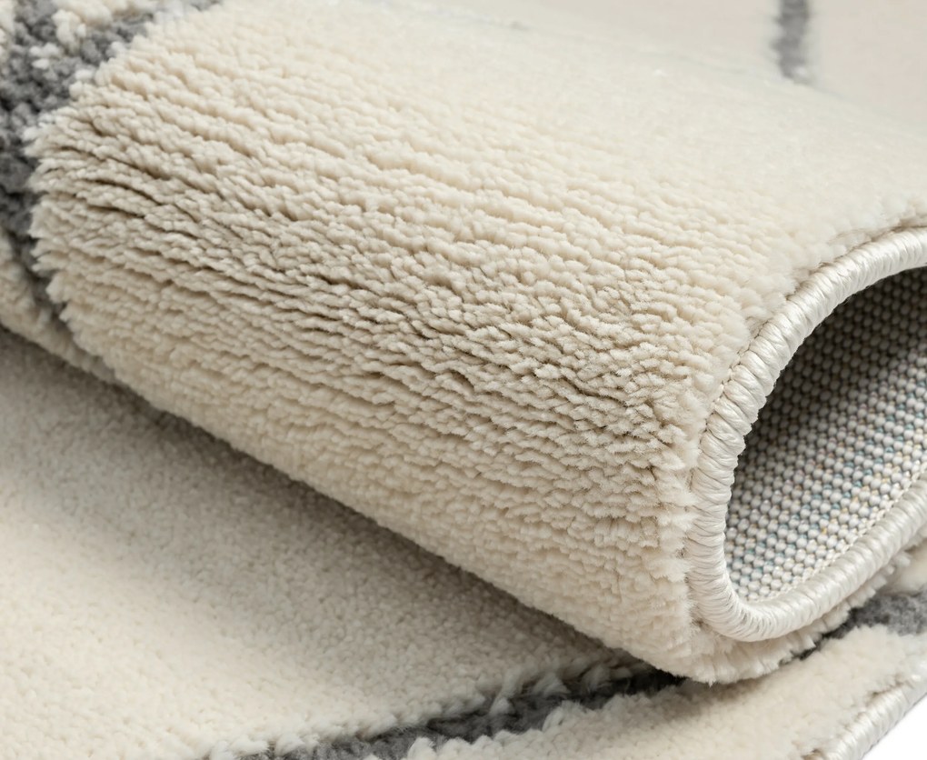 My Flair, Kusový koberec Moroccan Desert weiß/grau, 160x230, čiernobiela, obývacia izba