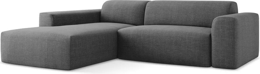 Sivá rohová pohovka (ľavý roh/s leňoškou) Keli – Makamii