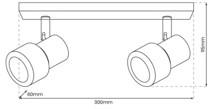 Bodové svietidlo CINO 2xGU10/8W/230V biela