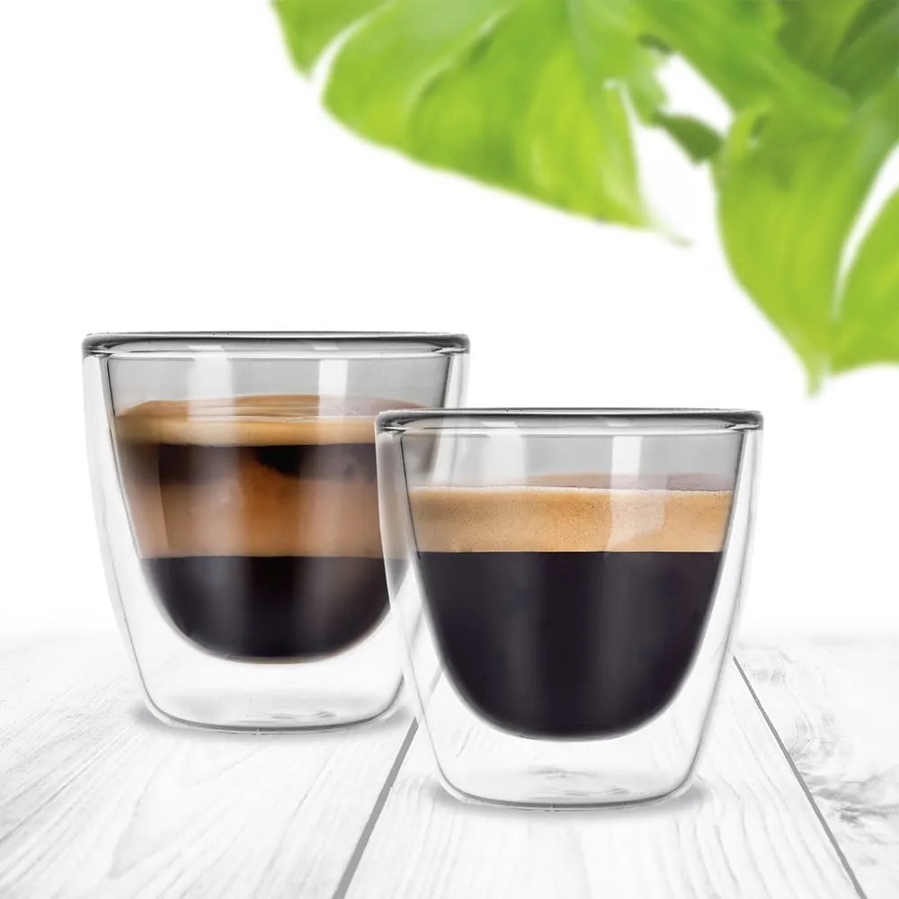 Sklenené hrnčeky na espresso v súprave 2 ks 110 ml – Orion