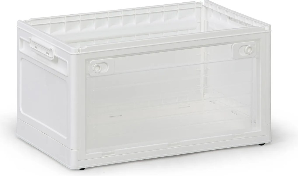 Skladací úložný regálový box L 37 l, 459x320x250 mm, biely