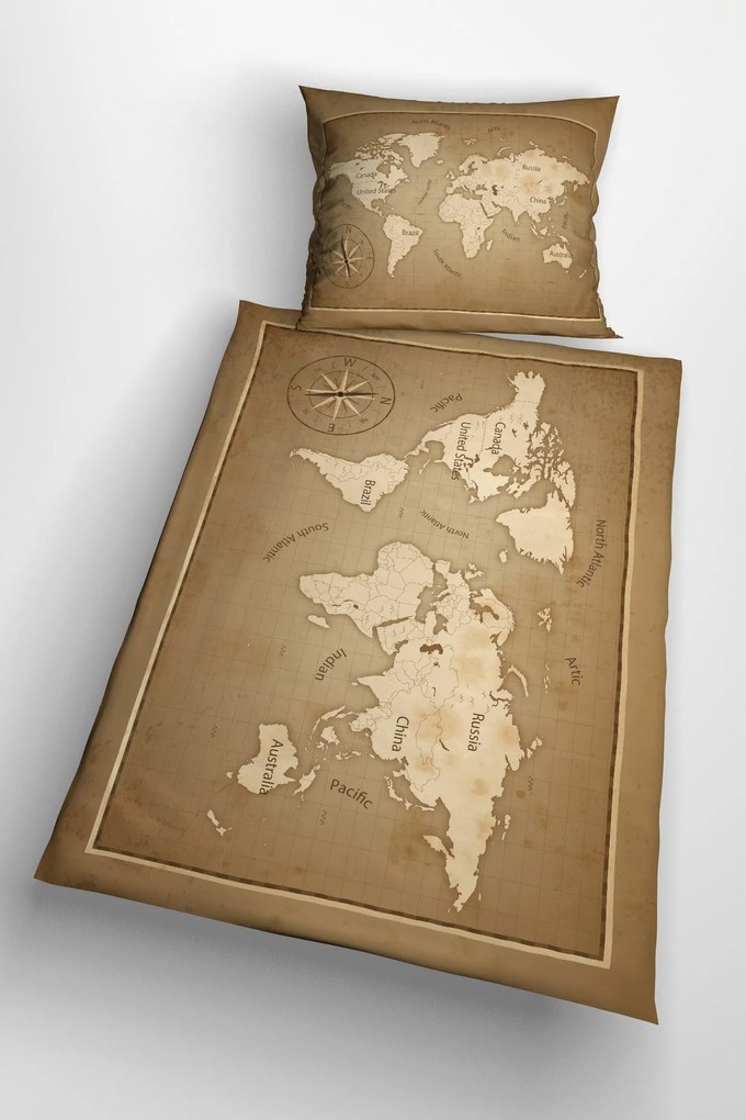 3d obliečky Continents 140x200 cm