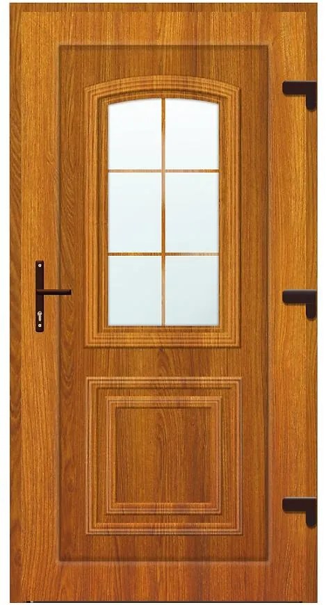 Dvere vchodové Rijeka D34 98x198x7 90P zlatý dub