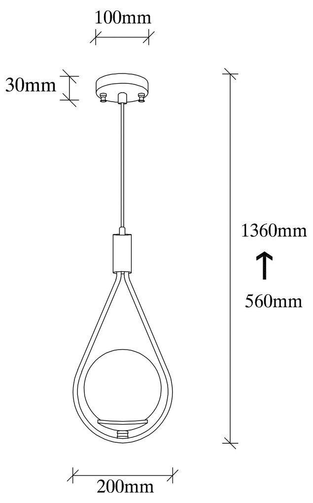 Stropné svietidlo GMN II čierne